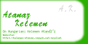 atanaz kelemen business card